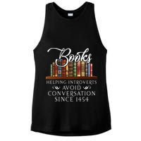 Books helping introverts avoid conversation  Ladies PosiCharge Tri-Blend Wicking Tank