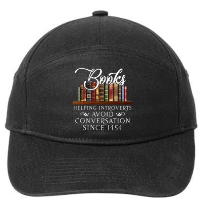 Books helping introverts avoid conversation  7-Panel Snapback Hat