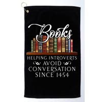 Books helping introverts avoid conversation  Golf Towel