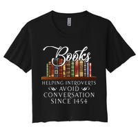 Books helping introverts avoid conversation  Crop Top