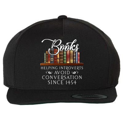 Books helping introverts avoid conversation  Wool Snapback Cap