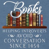 Books helping introverts avoid conversation  Garment-Dyed Sweatshirt