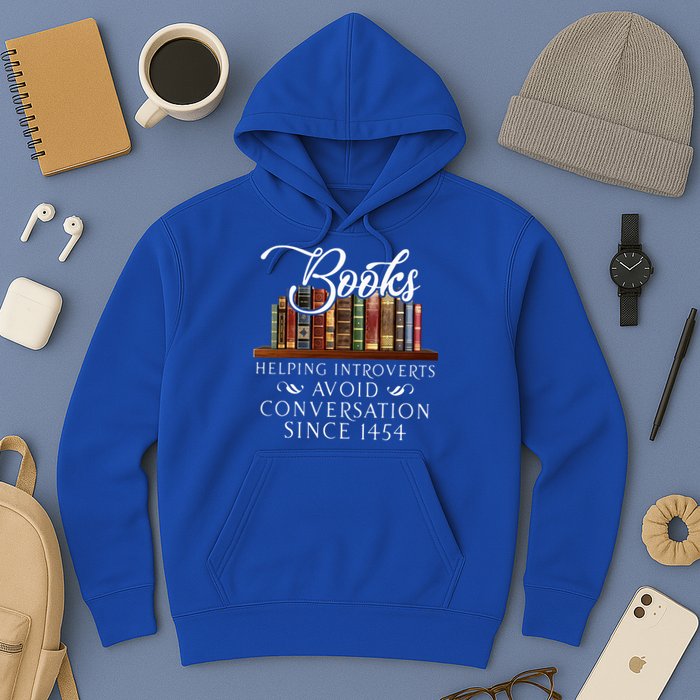 Books helping introverts avoid conversation  Hoodie