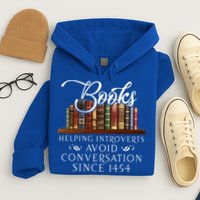 Books helping introverts avoid conversation  Hoodie
