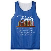 Books helping introverts avoid conversation  Mesh Reversible Basketball Jersey Tank