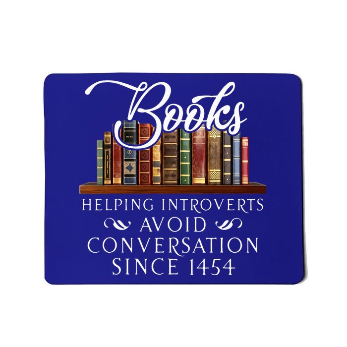 Books helping introverts avoid conversation  Mousepad