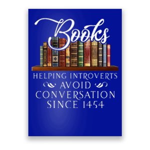 Books helping introverts avoid conversation  Poster