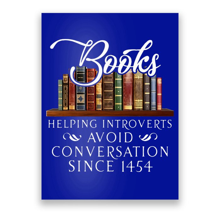 Books helping introverts avoid conversation  Poster