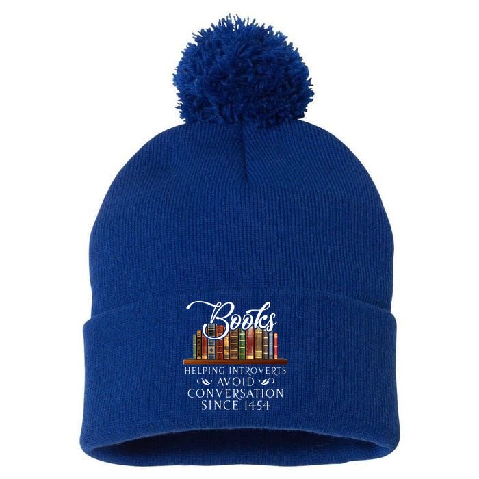 Books helping introverts avoid conversation  Pom Pom 12in Knit Beanie
