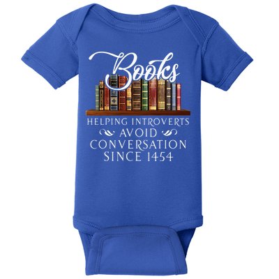 Books helping introverts avoid conversation  Baby Bodysuit