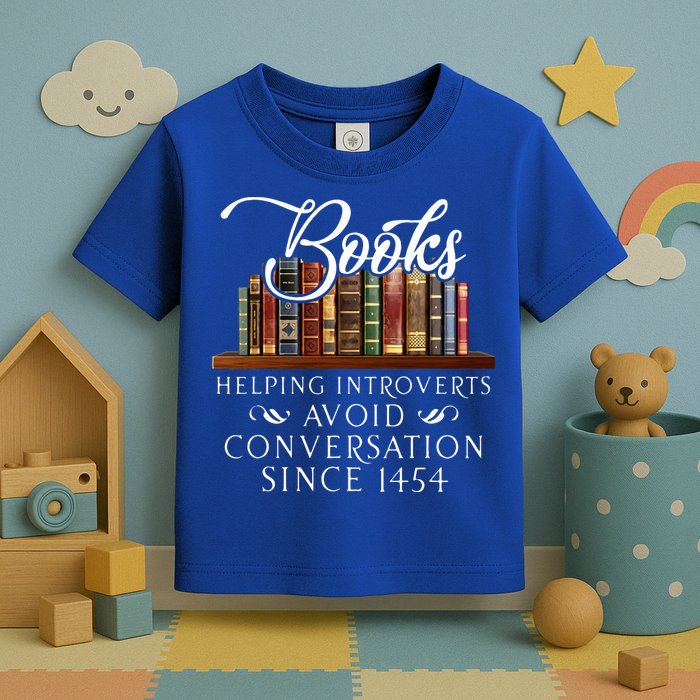 Books helping introverts avoid conversation  Toddler T-Shirt