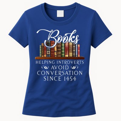 Books helping introverts avoid conversation  Women's T-Shirt