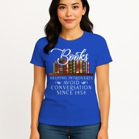 Books helping introverts avoid conversation  Womens T-Shirt