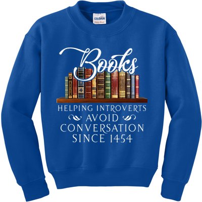 Books helping introverts avoid conversation  Kids Sweatshirt