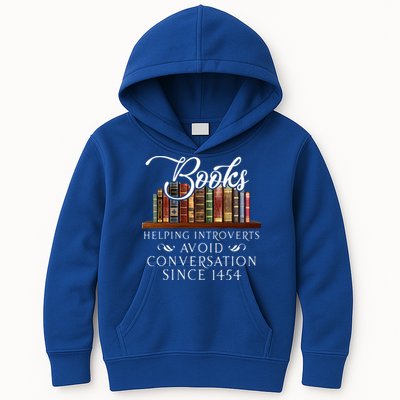 Books helping introverts avoid conversation  Kids Hoodie