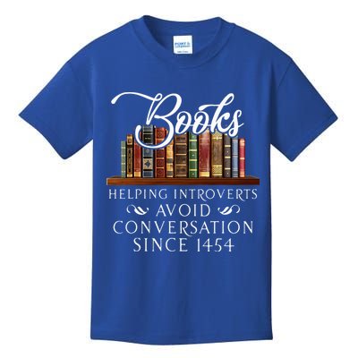 Books helping introverts avoid conversation  Kids T-Shirt
