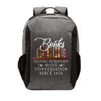 Books helping introverts avoid conversation  Vector Backpack