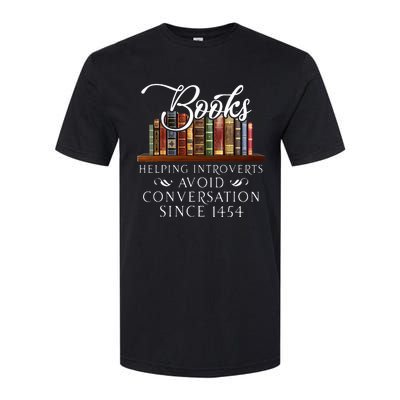 Books helping introverts avoid conversation  Softstyle CVC T-Shirt