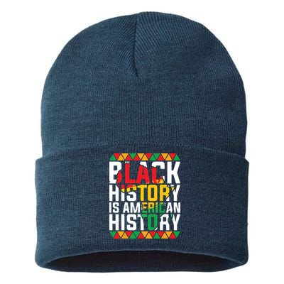 Black History Is American History Black History Month Sustainable Knit Beanie