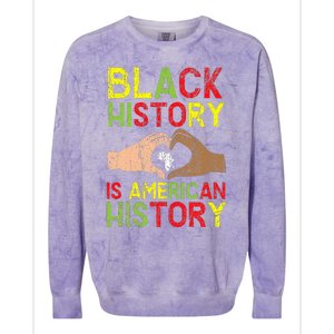 Black History Is American History African American Melanin Colorblast Crewneck Sweatshirt