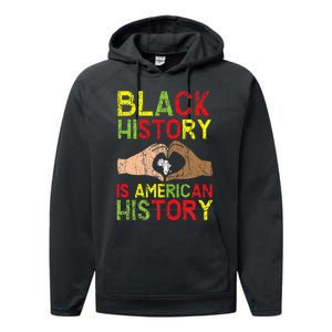 Black History Is American History African American Melanin Performance Fleece Hoodie