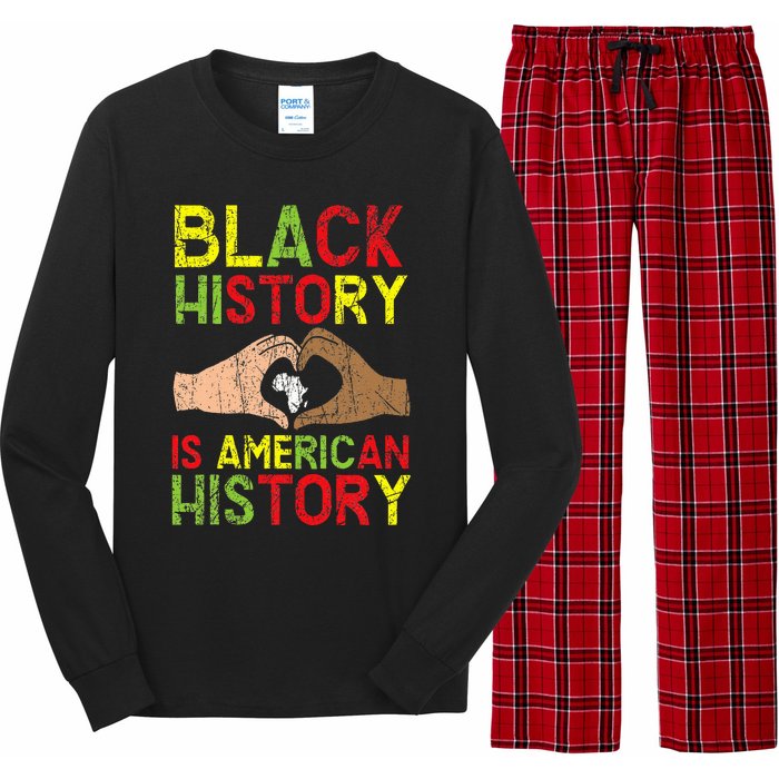 Black History Is American History African American Melanin Long Sleeve Pajama Set