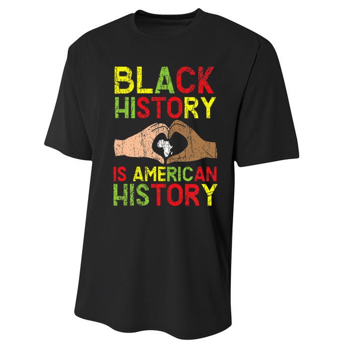 Black History Is American History African American Melanin Performance Sprint T-Shirt