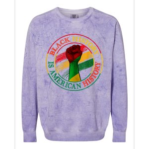 Black History Is American History African American Gifts Colorblast Crewneck Sweatshirt