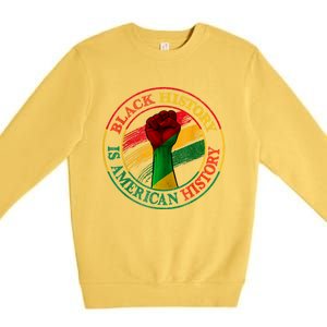 Black History Is American History African American Gifts Premium Crewneck Sweatshirt