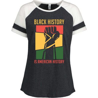 Black History Is American History Bhm Black History Month Cool Gift Enza Ladies Jersey Colorblock Tee