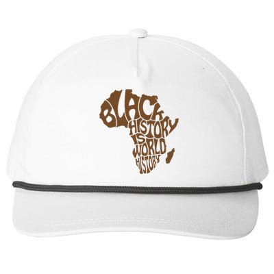 Black History Is World History , Afrocentric Snapback Five-Panel Rope Hat