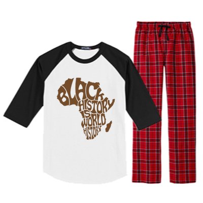 Black History Is World History , Afrocentric Raglan Sleeve Pajama Set