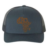 Black History Is World History , Afrocentric Yupoong Adult 5-Panel Trucker Hat