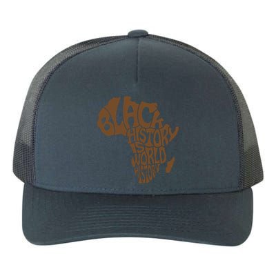 Black History Is World History , Afrocentric Yupoong Adult 5-Panel Trucker Hat