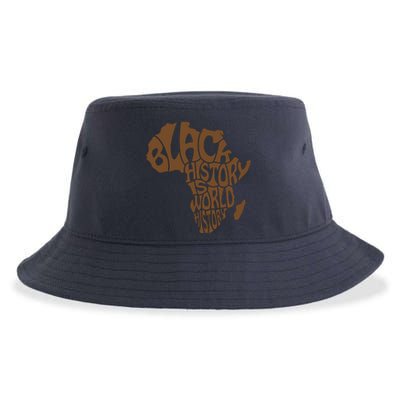 Black History Is World History , Afrocentric Sustainable Bucket Hat