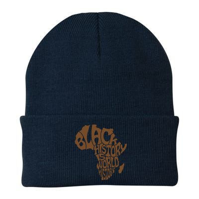 Black History Is World History , Afrocentric Knit Cap Winter Beanie