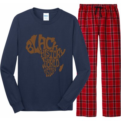 Black History Is World History , Afrocentric Long Sleeve Pajama Set