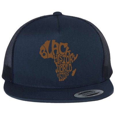 Black History Is World History , Afrocentric Flat Bill Trucker Hat