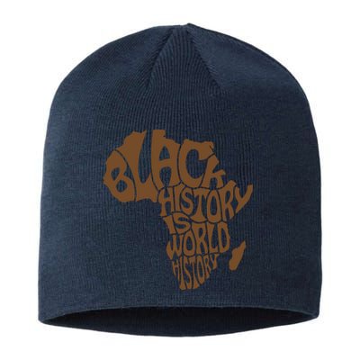 Black History Is World History , Afrocentric Sustainable Beanie