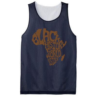 Black History Is World History , Afrocentric Mesh Reversible Basketball Jersey Tank