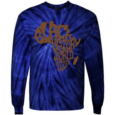 Black History Is World History , Afrocentric Tie-Dye Long Sleeve Shirt