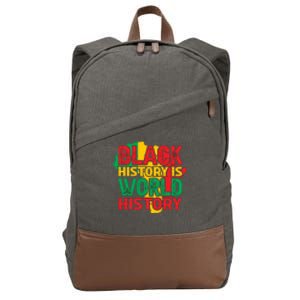 Black History Is World History For Black History Month Gift Cotton Canvas Backpack