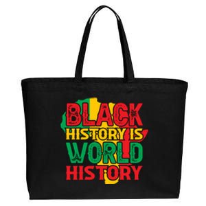 Black History Is World History For Black History Month Gift Cotton Canvas Jumbo Tote