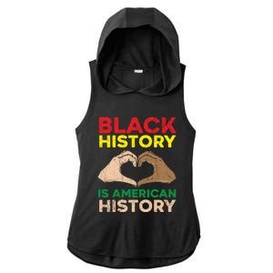 Black History Is American History African American Melanin Gift Ladies PosiCharge Tri-Blend Wicking Draft Hoodie Tank