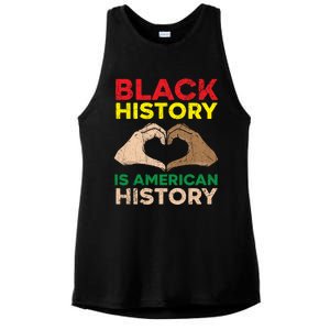 Black History Is American History African American Melanin Gift Ladies PosiCharge Tri-Blend Wicking Tank