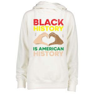 Black History Is American History African American Melanin Gift Womens Funnel Neck Pullover Hood