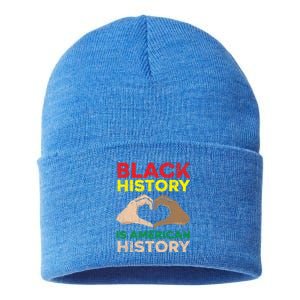 Black History Is American History African American Melanin Gift Sustainable Knit Beanie