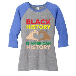 Black History Is American History African American Melanin Gift Women's Tri-Blend 3/4-Sleeve Raglan Shirt