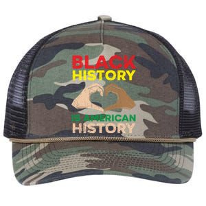 Black History Is American History African American Melanin Gift Retro Rope Trucker Hat Cap