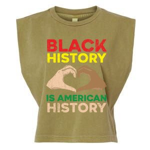 Black History Is American History African American Melanin Gift Garment-Dyed Women's Muscle Tee